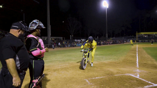 Batter Enters to "Bicycle" by Queen on a Bicycle | Savannah Bananas