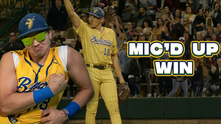 Final 2:56 EXCITING Bananas Win from Mic'd Up Pitcher