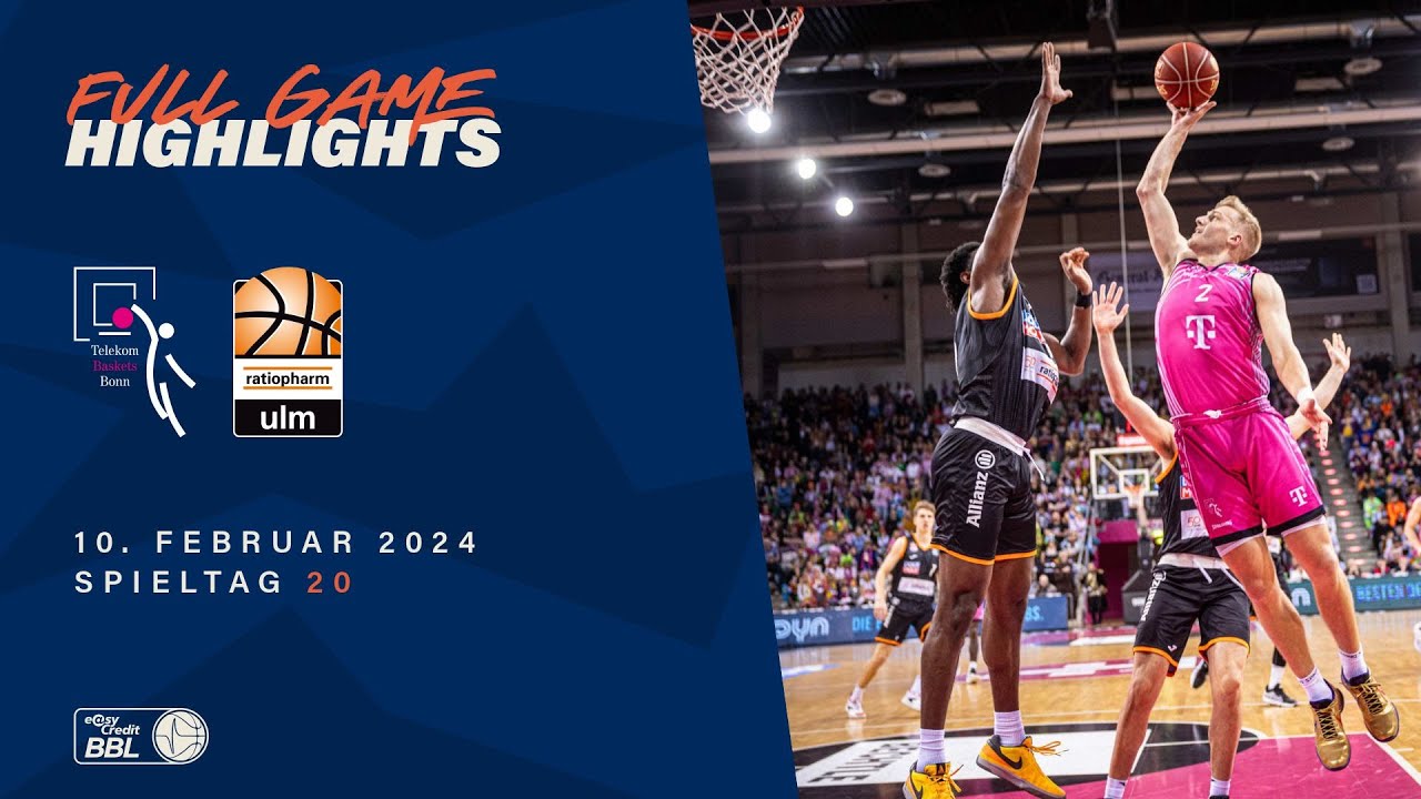 Telekom Baskets Bonn vs. ratiopharm ulm - Full Game Highlights, Spieltag 20, Saison 23/24