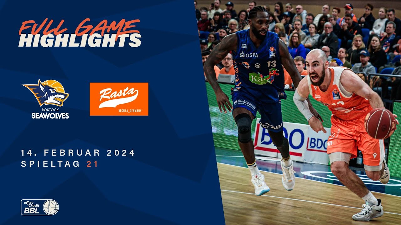 ROSTOCK SEAWOLVES vs. RASTA Vechta - Full Game Highlights - Matchday 21, Season 23/24