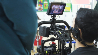 A sneak peek into the shooting scene of the A-League, a cute moment.