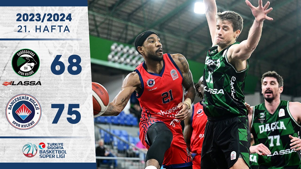 Darüşşafaka Lassa (68-75) Bahçeşehir Koleji - Türkiye Sigorta Basketbol Süper Ligi - 2023/24