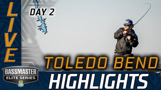 Highlights: Day 2 Bassmaster action at Toledo Bend