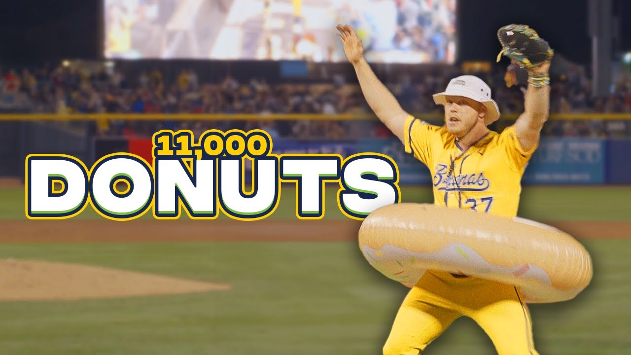 Pitcher Gifts 11,000 Fans Free Donuts | Savannah Bananas