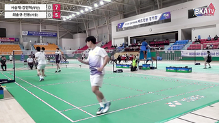 Badminton team quarterfinals Men's Doubles Seo Seung-jae-Kang Min-hyuk (Busan) VS Choi Sol-gyu-Jin Yong