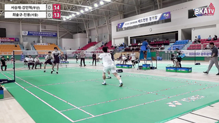 Badminton team quarterfinals Men's Doubles Seo Seung-jae-Kang Min-hyuk (Busan) VS Choi Sol-gyu-Jin Yong