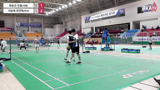 Badminton team quarterfinals Men's Doubles Seo Seung-jae-Kang Min-hyuk (Busan) VS Choi Sol-gyu-Jin Yong