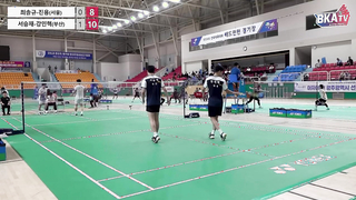 Badminton team quarterfinals Men's Doubles Seo Seung-jae-Kang Min-hyuk (Busan) VS Choi Sol-gyu-Jin Yong