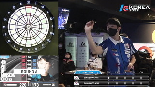 【MIN SEOK CHOI vs BONG WOO KIM】 SEMI FINAL, 2022 SOFT DARTS PROFESSIONAL TOUR KOREA 6차