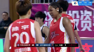 Exciting moments as Henan faces off against Wuhan Shengfan Baihe in women's basketball action.