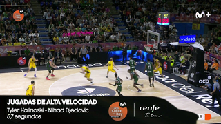 The Copa del Rey at Full Speed" captures the essence of the intense basketball action and excitement of the Copa del Rey Málaga 2024.