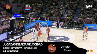 The Copa del Rey at Full Speed" captures the essence of the intense basketball action and excitement of the Copa del Rey Málaga 2024.