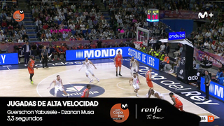 The Copa del Rey at Full Speed" captures the essence of the intense basketball action and excitement of the Copa del Rey Málaga 2024.