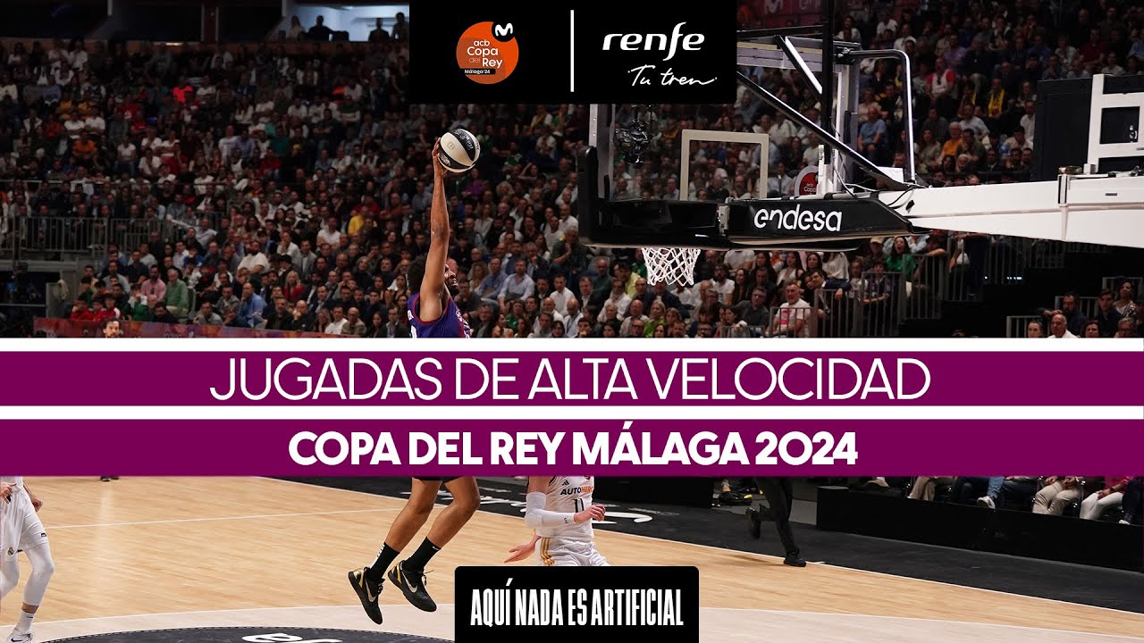 The Copa del Rey at Full Speed" captures the essence of the intense basketball action and excitement of the Copa del Rey Málaga 2024.