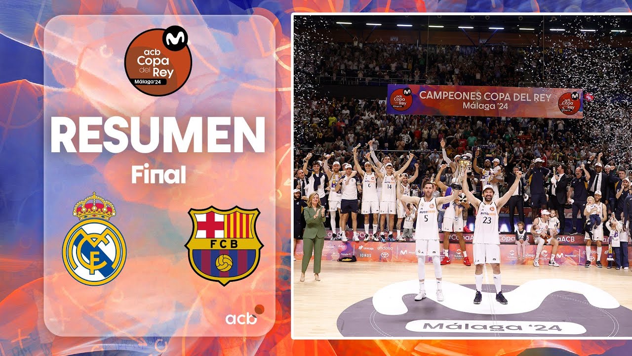 Real Madrid - Barça (96-85) SUMMARY | Copa del Rey Málaga 2024