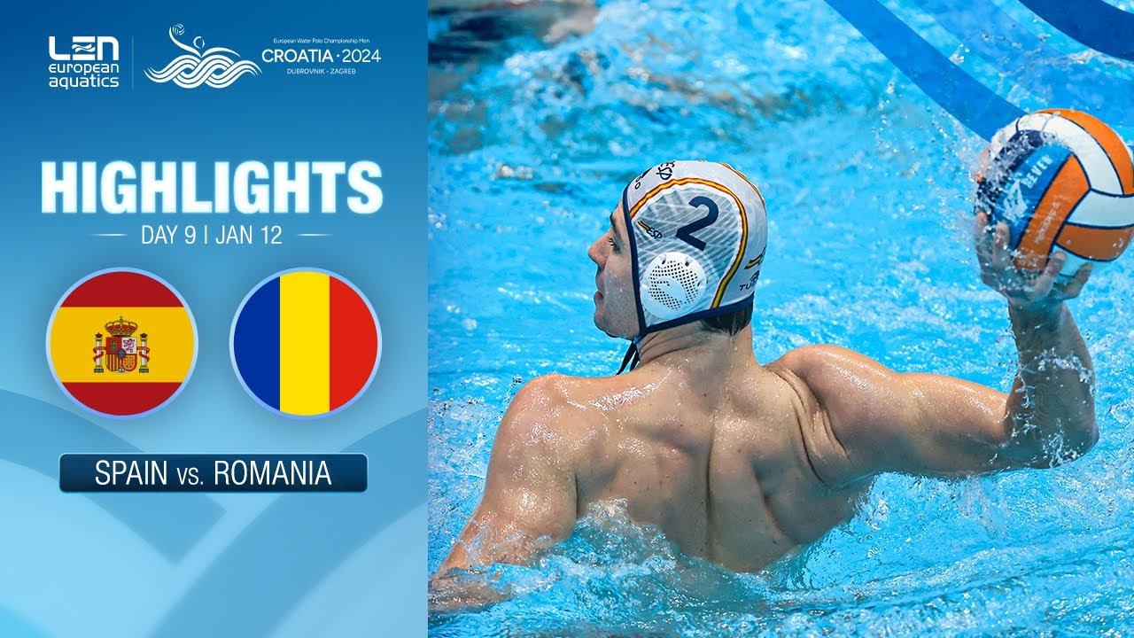 Spain vs. Romania Highlights | Quarter Finals | European Water Polo Championships 2024