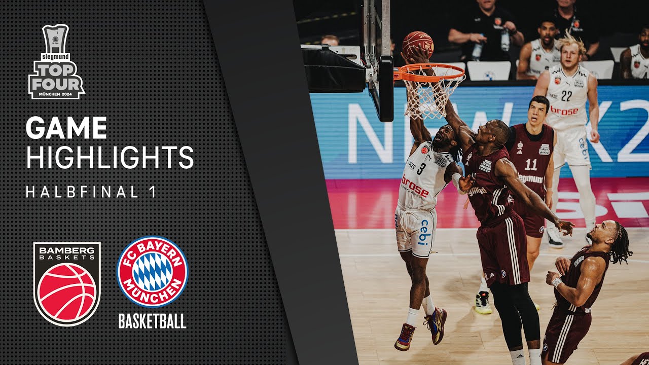 Bamberg Baskets vs. FC Bayern München Basketball - Pokal Halbfinale 2024 - Full Game Highlights