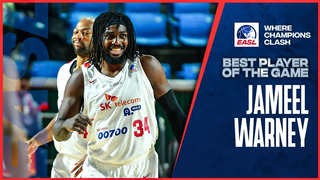 Player of the Game: Seoul SK Knights' Jameel Warney 34 points vs. New Taipei Kings