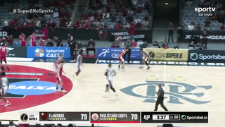 HE HAD THE GAME-WINNER! | HIGHLIGHTS | FLAMENGO 83 x 82 PAULISTANO | SUPER 8 CUP 2024 | SEMIFINAL