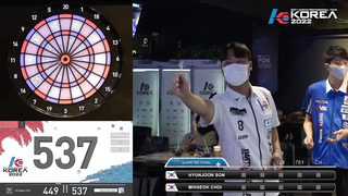 HYUN JOON SON vs MIN SEOK CHOI QUARTER-FINAL, 2022 SOFT DARTS PROFESSIONAL TOUR KOREA 4차