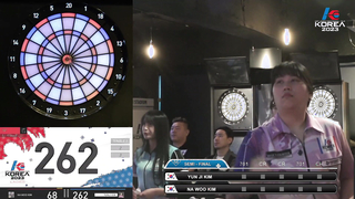 YUN JI KIM vs NA WOO KIM SEMI-FINAL, 2023 SOFT DARTS PROFESSIONAL TOUR LADIES KOREA 5차