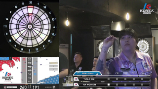 YUN JI KIM vs NA WOO KIM SEMI-FINAL, 2023 SOFT DARTS PROFESSIONAL TOUR LADIES KOREA 5차