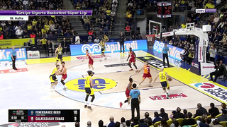 Fenerbahçe Beko defeated Galatasaray Ekmas with a score of 90-74 in a match of the Turkish Basketball Super League