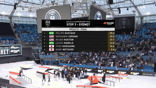 Crazy Ending to the SLS Sydney Men's Final - Dashawn Jordan, Nyjah Huston & Felipe Gustavo