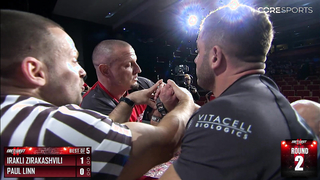 Irakli Zirakashvili vs Paul Linn Arm Wrestling Highlights