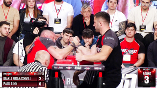 Irakli Zirakashvili vs Paul Linn Arm Wrestling Highlights