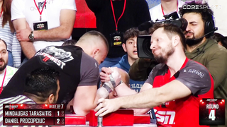 Mindaugas Tarasaitis vs Daniel Procopciuc World Title 75kg Right Arm Highlights