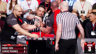 Aymeric Pradines vs Robbie Topie Armwrestling Highlights