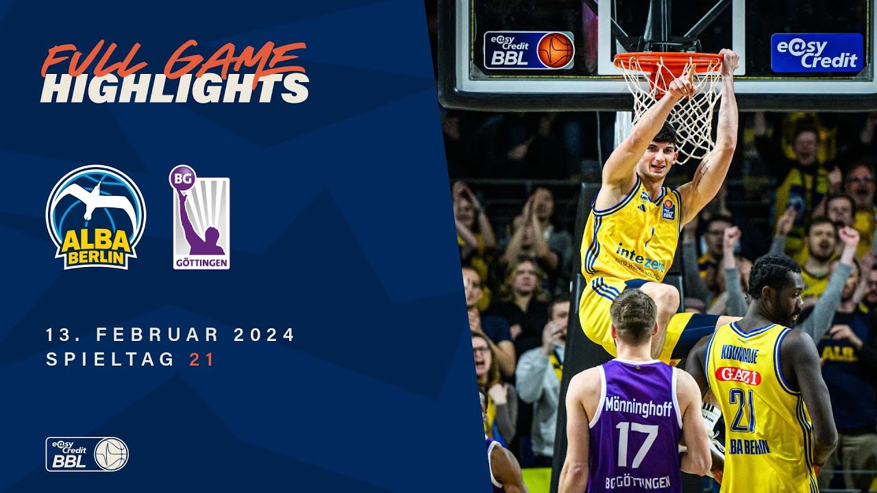ALBA BERLIN vs. BG Göttingen - Full Game Highlights -Matchday 21, Season 23/24