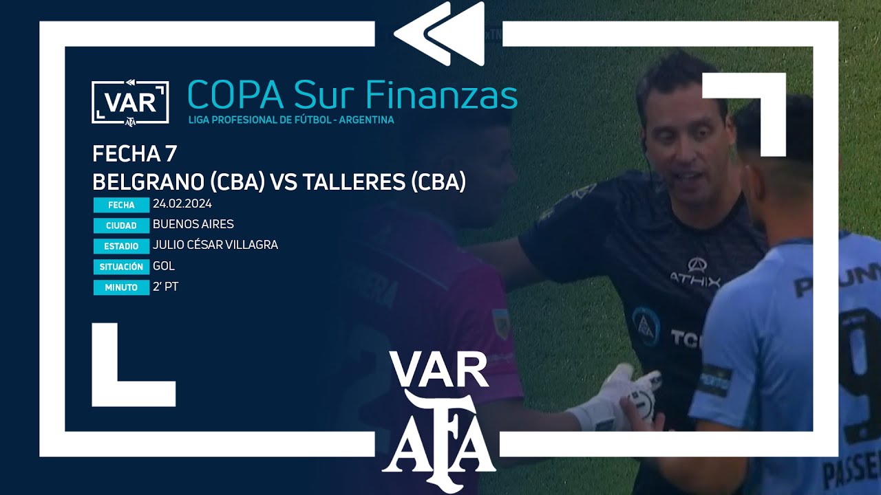 VAR 2024 | #CopaSurFinanzas | Belgrano - Talleres | Matchday 7