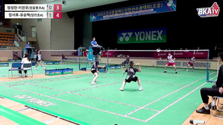 2023 National Badminton Championships for Elementary School Boys' Team Final: Boys' Doubles 1, Jang Seo-hu and Yoo Seung-hyuk (Dangjin Elementary A) vs. Jung Seong-chan and Lee Min-woo (Jeongeupdong Elementary A) [badminton game]