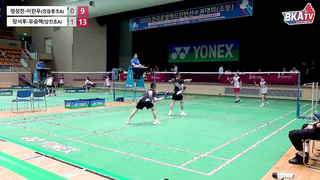 2023 National Badminton Championships for Elementary School Boys' Team Final: Boys' Doubles 1, Jang Seo-hu and Yoo Seung-hyuk (Dangjin Elementary A) vs. Jung Seong-chan and Lee Min-woo (Jeongeupdong Elementary A) [badminton game]