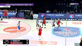 Anadolu Efes defeated Bahçeşehir Koleji 91-82 in the Turkish Basketball Super League 2023/24 season