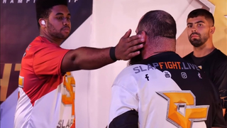 SlapFIGHT: Heavyweight Boxer SLAPS a TANK!