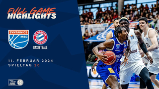 Here are the full game highlights between SYNTAINICS MBC and FC Bayern München Basketball from Matchday 20 of the 2023/24 season.