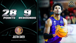 Justin Smith's Explosive Performance: Hapoel Holon vs. Filou Oostende Highlights
