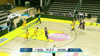 Justin Smith's Explosive Performance: Hapoel Holon vs. Filou Oostende Highlights