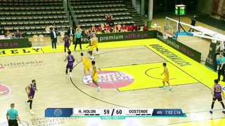 Justin Smith's Explosive Performance: Hapoel Holon vs. Filou Oostende Highlights