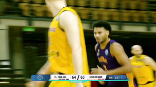 Justin Smith's Explosive Performance: Hapoel Holon vs. Filou Oostende Highlights