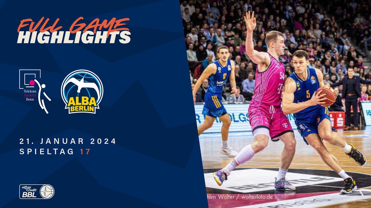 Telekom Baskets Bonn vs. ALBA BERLIN - Full Game Highlights - Spieltag 17, Saison 23/24