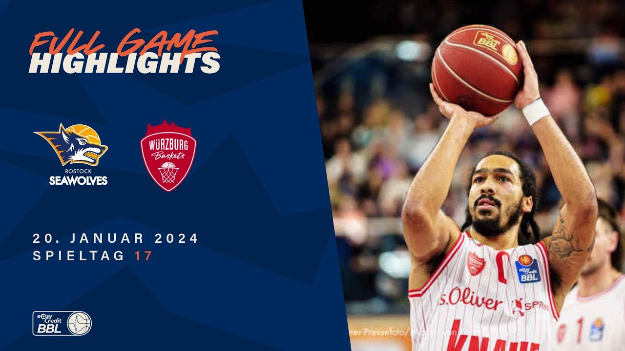 ROSTOCK SEAWOLVES vs. Würzburg Baskets - Full Game Highlights - Spieltag 17, Saison 23/24