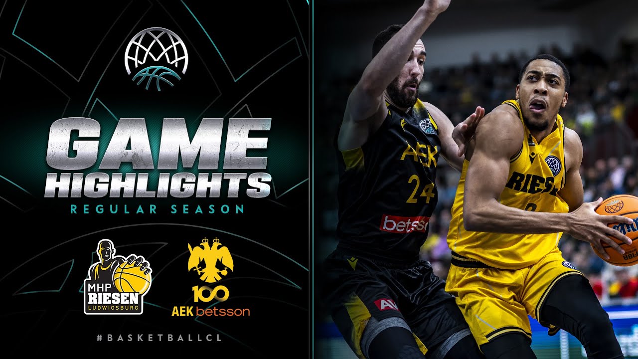 MHP RIESEN Ludwigsburg v AEK BETSSON BC | Gameday 6 | Highlights | #BasketballCL 2023-24