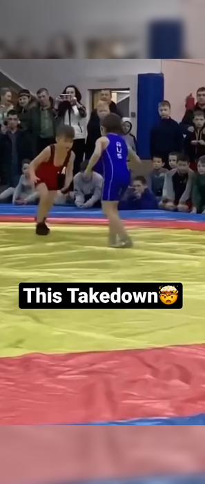 Crazy youth wrestling takedown