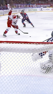 Only 5 centimeters away from the GOAL! #KHL.