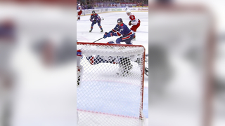 Only 5 centimeters away from the GOAL! #KHL.