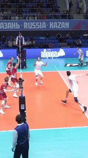 Volvich Thunder: Artem Volvich's Explosive Volleyball Spike for Zenit Kazan in the Russian Super League
